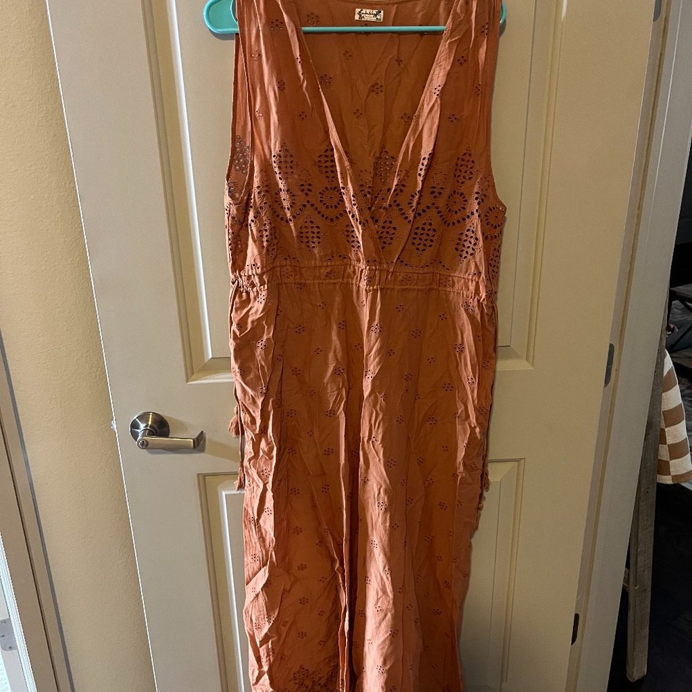 Free People Burnt Orange Jumpsuit